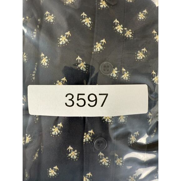 Garnet Hill Size 2 Floral Print Casual Mini Tunic Dress Button Front Long Sleeve - Picture 12 of 12